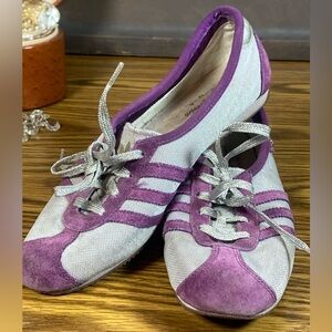adidas Vintage Y2K Women's Violet and Silver Sleek Series Sneakers